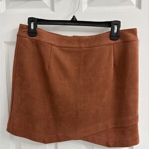 Jack by BB Dakota Rust Brown Suede Mini Skirt